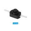 PATIKIL 10pcs Latch Push Button Switches Straight Pin On/Off Self