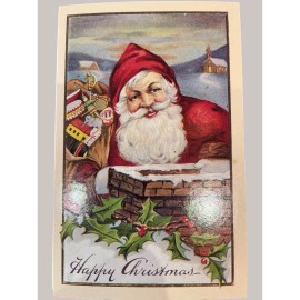 Vintage Victorian Christmas & New Year Postcards Set Girls Boys Santa Angels