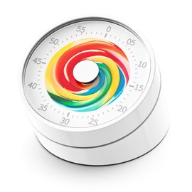 Rosenpatio Visual Classroom Timer for Kids - Desk 60 Minutes Countdown Timers for Teachers and Students, Non-Ticking Homeschool Study Supply Time Cognition Tool for Toddler, Easy Rotating and Reading