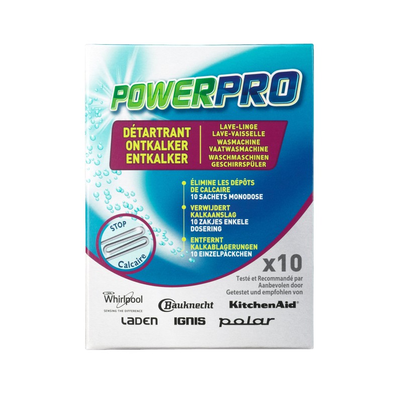 Wpro DDU100 POWERPRO Entkalker Päckchen für Waschmaschinen und Geschirrspüler