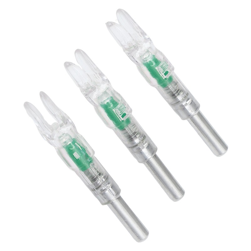 3PCS Archery Lighted Nocks Plastic Automatic with Switch 6.2mm Inner