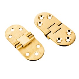 Pair of Brass Flap Hinges Table Folding Flip Top Hinge,Brass Butler Tray Hinges Flip Concealed Furniture Hardware (80mm x 30mm)