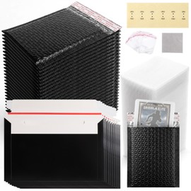 Trading Card Shipping Kit with Bubble Mailers, Kraft Envelopes and Sleeves