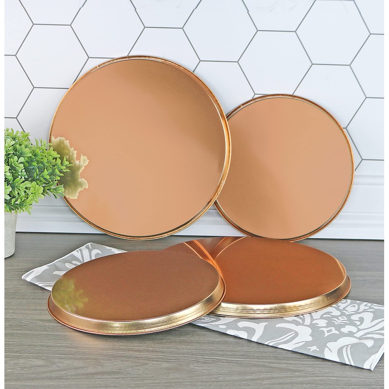 Reston Lloyd 4-Piece Electric Burner Cover Set, Copper, 2-8" &