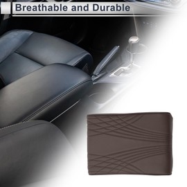 X AUTOHAUX Car Center Console Cover Car Armrest Cover 12.60"x8.66"x1.97" Brown Napa Leather