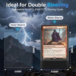 1200 Count Inner Card Sleeves, Clear Bulk Soft Penny Sleeves for Double-Sleeving 2.5"x3.5" (64x89mm), Plastic Card Protectors Fit for MTG, TCG, Collectible Gaming Cards