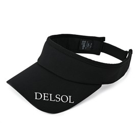 Delsol 7845 Sun Visor, White, Black, One Size Fits Most, Adjuster Adjuster, Golf, Sun Protection, White, Black, Black, Free size