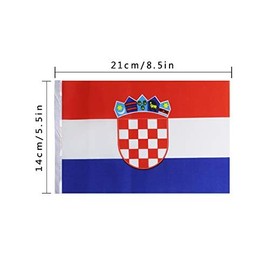 Croatia Croatians String Banner Flag,16 ft 20 Mini Flags String, 5.5 x 8.2 Inch String Flag Banner, Indoor and Outdoor Party Decorations.