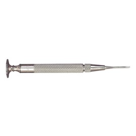 Starrett Jewelers Screwdriver with Knurled Grip and Nickel-plated Steel Bodies - Ideal for Fine, Delicate Work, and Relatively Small Work - .055" Blade Width - 555B