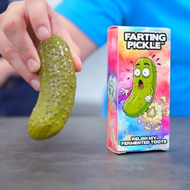 DR DINGUS Fart Pickle Toy - Sings Dill-lightful Musical Yodel Song - Hilarious Laughs - Singing Novelty Gag Gift for Friends Family Coworkers Office Students Classroom