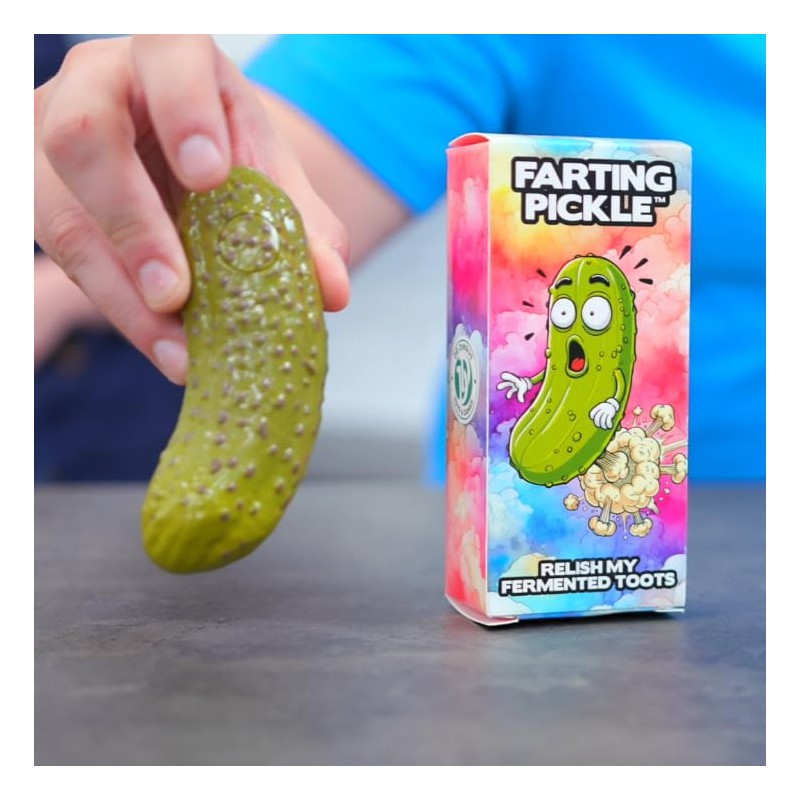 DR DINGUS Fart Pickle Toy - Sings Dill-lightful Musical Yodel