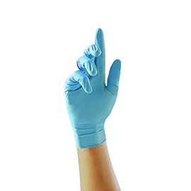 Ink Jungle Protect Blue Nitrile Gloves GU0041 GU0042 GU0043 GU0044 GU0045 - Heavy Duty, Multipurpose, Powder Free & Latex Free Disposable Examination Gloves, Box of 100 Gloves, Blue (Small)