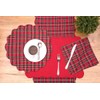 C&F Home Red Plaid Single Quilted Placemat Reversible Machine Washable