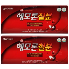 Chong Kun Dang Health Hemoron Iron 60g (500mg x 60 capsules x 2 packs) 2 / 종근당건강 헤모론 철분 60g (500mg x 60캡슐 x 2입) 2개