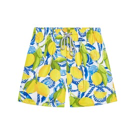 Kenny Flowers Men's Swim Trunks, Mid-Length Comfortable Swim Shorts, with Elastic Waistband, Mesh Lining, and Triple Stitched Multicolor
