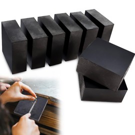 Rubber Anti-Vibration Pads, 8pcs 50mm Square Anti-Vibration Mat, 10mm Thickness Heavy-Duty Non-Slip Rubber Blocks, High-Performance Anti-Skid and Noise Reduction for Compressor, Air Conditioner Applic