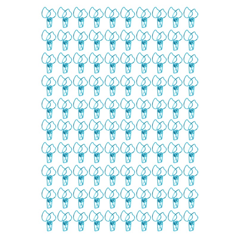 100pcs Binder Clips Cute Cartoon Peach Shape Metal Hollow Tail