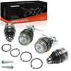 A-Premium Set of 4, Front Upper & Lower Ball Joints