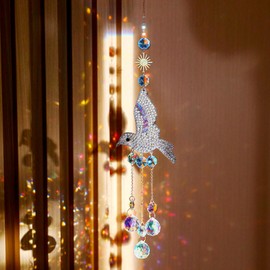 Sun Catchers with Crystals,Bird Window Hanging Ornament,Rainbow Maker,Crystal Prism Suncatcher,Outdoor Indoor Home Garden Decoration Gifts.(Ball)