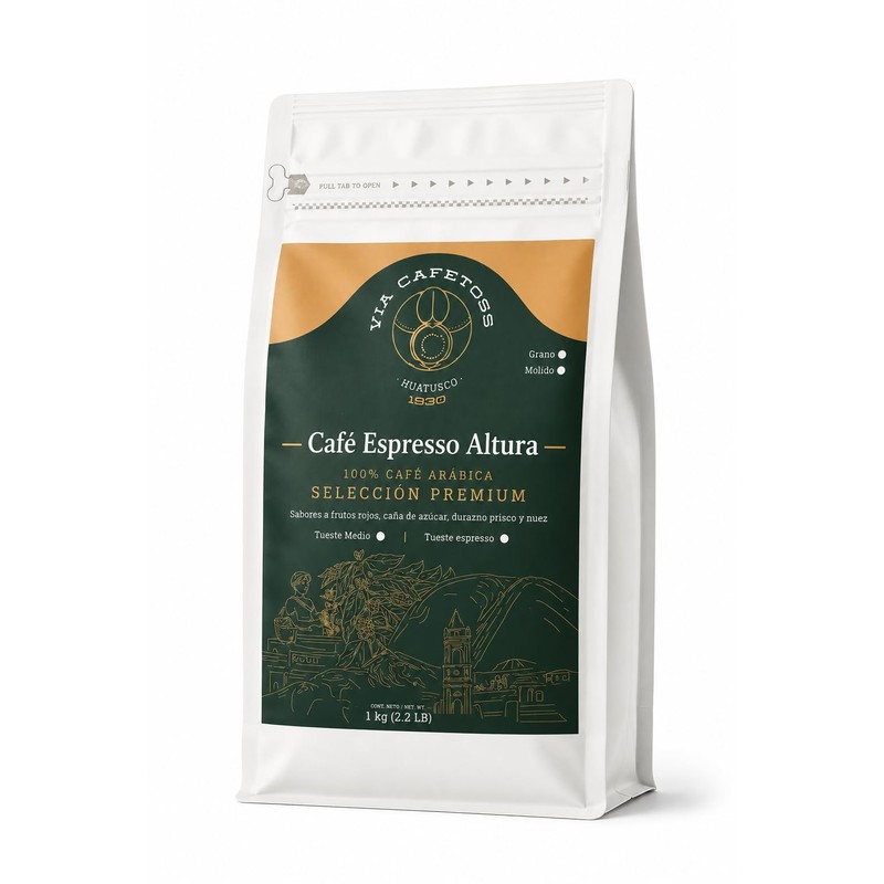 CAFE VIA CAFETOSS ESPRESSO Premium Altura GRANO Altas Montañas de