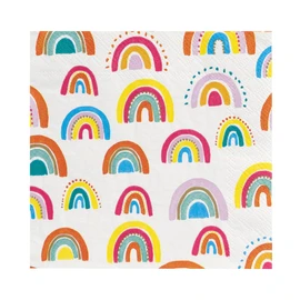 Talking Tables Rainbow Cocktail Napkins Disposable Party Napkins for Birthdays Baby Showers Kids Parties 1st Birthdays Easter Mother's Day Made in EU 3 Ply 25cm