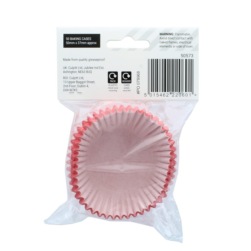 Culpitt Select Red Baking Cases, Greaseproof Paper Baking Cups, 50mm