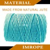 IMROPE 4mm x 500 Feet Blue Jute Rope, Twine for