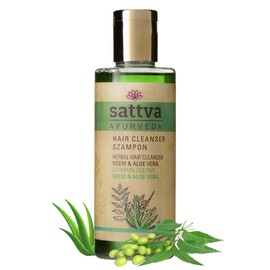 Shampoo von Sattva - Sensitiv Naturkosmetik mit Kräutern für Glanz & Feuchtigkeit, Ohne Sulfate, Silikone & Parabene - Mildes Shampoo für Kopfhaut (Neem)