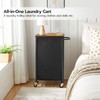 HOOBRO Slim Laundry Hamper with Lid, 11Gal Rolling Laundry Basket