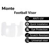 Monte American Football Visor - Universal Fit, Shatterproof, Anti-Glare, UV