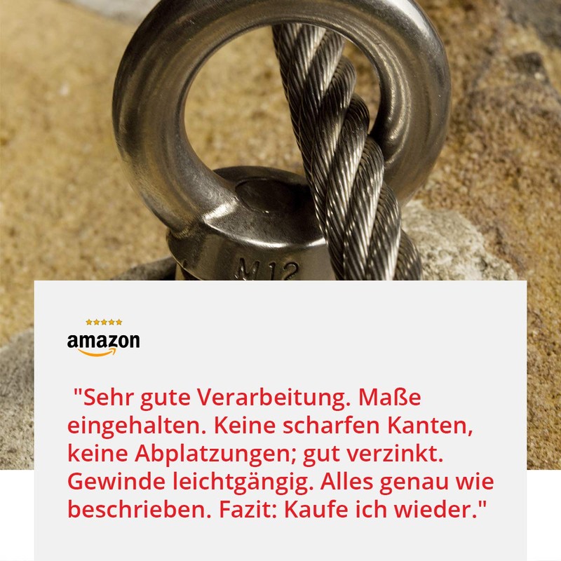Seilwerk STANKE 10x Ring Nuts M8 Ring Nut 8 mm