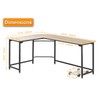 Teraves Modern L-Shaped Desk Corner Computer Desk Home Office Study