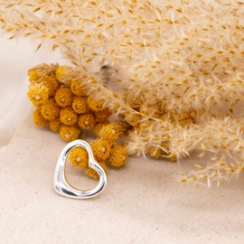 Tuscany Silver Women's Sterling Silver Floating Heart Pendant, Silver, Easy to use