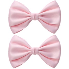 Zolyco Large Big 6 Inch Hair Bows Thick Ribbon Boutique Alligator Clips Hair Accessories for Women Girls Toddlers Kids Teens 2 Pcs(Light Pink)