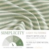 jinchan Tie Up Linen Textured Striped Bow Tie Curtain for