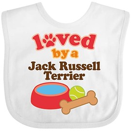 inktastic Jack Russell Terrier Gift Baby Bib White 10567