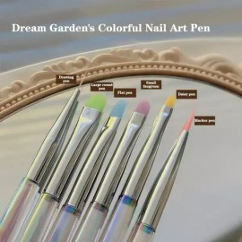 네일 디자인 아트 펜 오로라 투명 브러시 페인팅 Uv 젤 확장 드로잉 조각 Diy 매니큐어 도구 브러쉬 [8pcs] Nail Design Art Pen Aurora Transparent Brush Painting UV Gel Extension Drawing Sculpture DIY Manicure Tool Brush [8pcs]