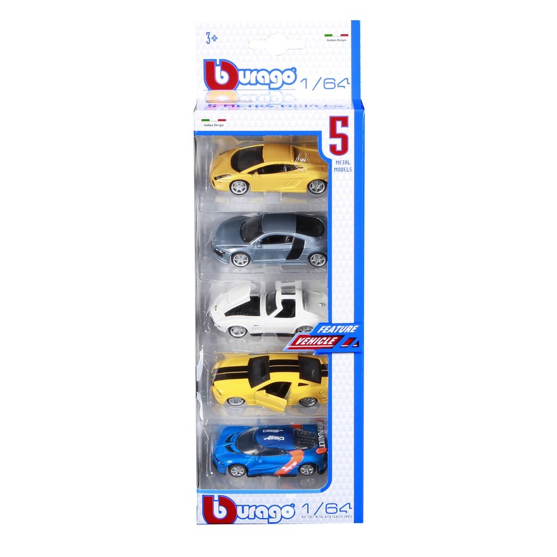 Bburago Maisto France BBURAGO - AUTO 1:64 - PACK 5