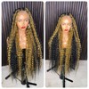 Black and Honey Blonde Two Colors Mix Boho Knotless Braided