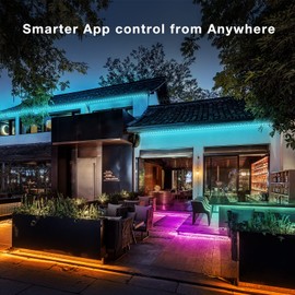 DAYBETTER Led Strip Lights Waterproof, Smart Light Strips with App Voice Control Remote, 5050 RGB Music Sync Color Changing Lights for Bedroom, 65.6FT(4 Rolls of 16.4ft)