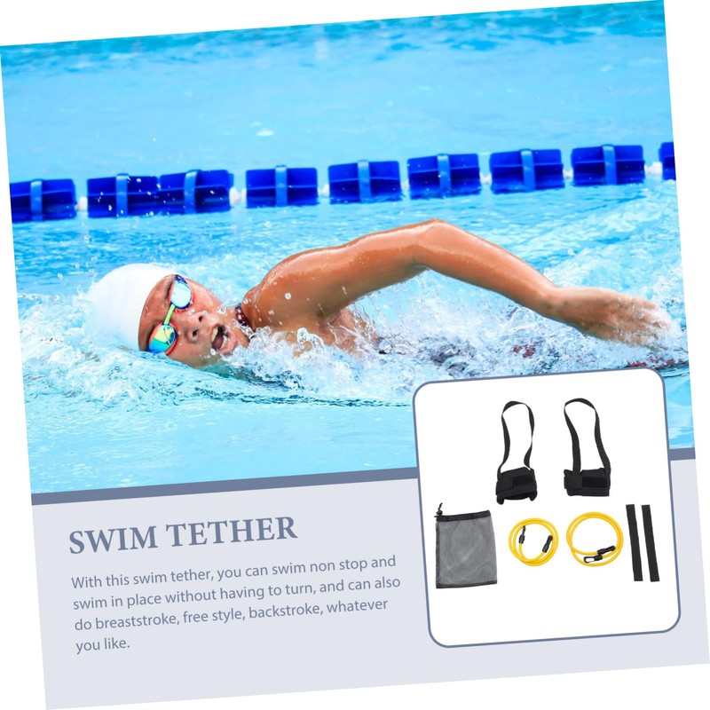 OHPHCALL Swimming Equipment Set Foot Buckle Trainer Resistance Band Pool