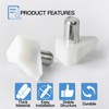 Jamiikury 30pcs White Shelf Pegs, 6mm Plastic Shelf Pins Shelf