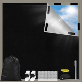 Blackout Blind for Window, Portable Black Out Blinds Stick on Windows with Nano Tapes, Temporary Blackout Blinds for Bedroom Nursery Loft RV Car Travel