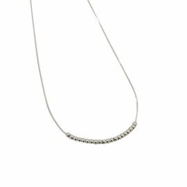 Mico.lor Stainless Steel Chain (7) Ball, Silver, Women's, Surgical Stainless Steel, 316L, Hypoallergenic