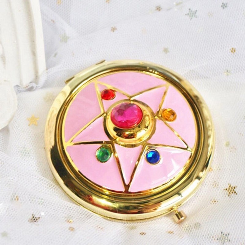 Anime Makeup Mirror Star Crystal Star Cosmetic Makeup Folded Mirror