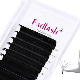 Eyelash Extensions Volume Lash Extensions 0.03 CC Curl 15-20mm Easy Fan Eyelash Extensions Rapid Blooming Faux Mink Volume Lashes FADLASH Self Fanning Eyelash Extensions (0.03-CC, 15-20mm)