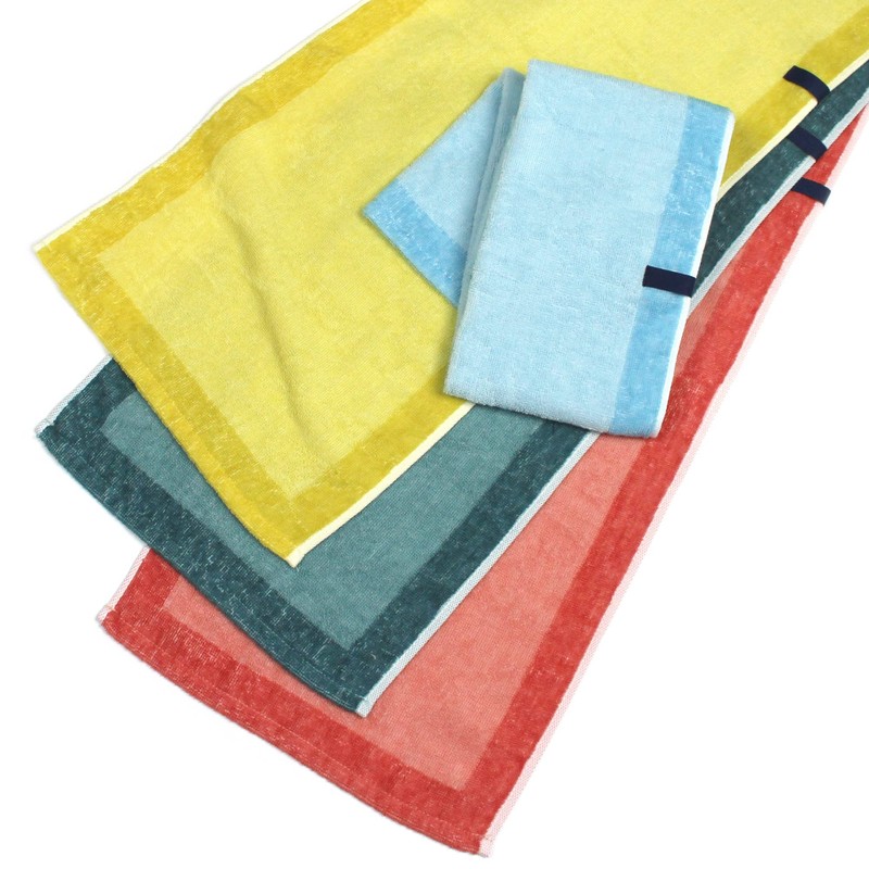 Iori Imabari Towel for Bath Rim Organic Cotton (Blue) Sauna