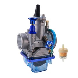 SVKZGFZ PWK 28mm Carburetor for Honda CR80 CR85R Kawasaki KX80 KX125 Suzuki RM80 RM85 Yamaha Banshee 350 YFZ350 DT125 YZ80 50CC 125CC 150CC 250CC 500CC ATV Quad Scooter Engine Carb (Transparent)