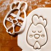 BAKERLOGY Set of 3 Farm Animals Cookie Cutters (Design: Happy