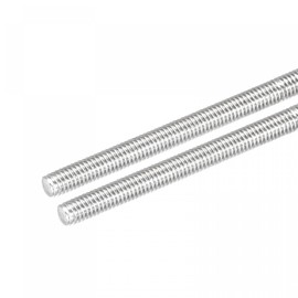 sourcing map 2 Pack M3 x 200mm Fully Threaded Rod 304 Stainless Steel Right Hand Threads Rod Bar Studs Clamps and U-Bolts